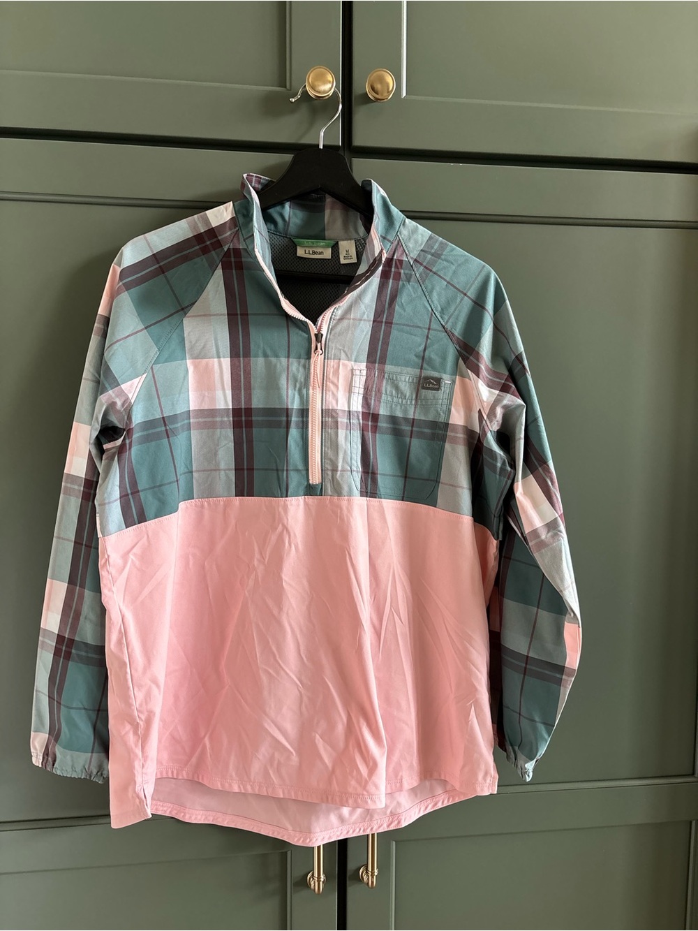 EUC LL Bean Windbreaker Women’s Pullover Plaid Lightweight Jacket ID #514065 M - Picture 15 of 15